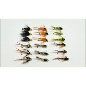 18 BARBLESS Goldhead Nymph - 6 variations 