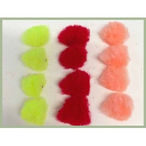 12 Eggstacy Blobs, Chartreuse, Red, Coral