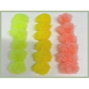 18 Mixed Eggstacy Blobs - Yellow, Chartreuse, Coral 