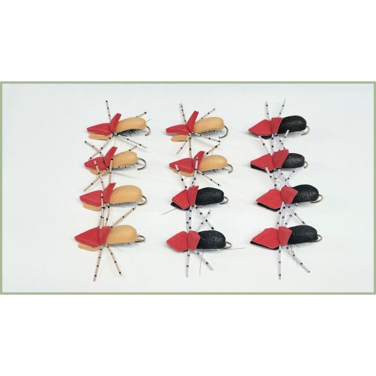 6 Knotted Midge Dry Trout Flies – Choice Of Sizes – Fly Fishing (Black, Troutflies UK)