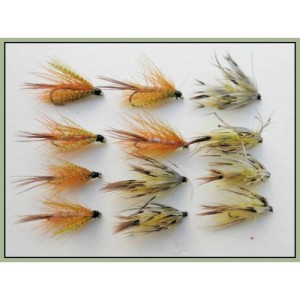 12 Dabblers - Hackled and Flaming Mayflies