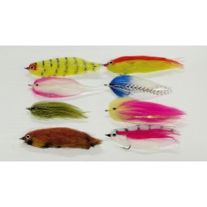 8 Pike Flies - Including Teal Blue and Silver