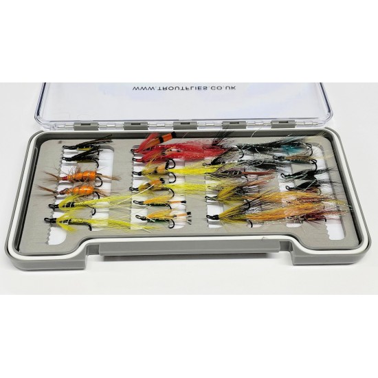 24 Double Hook Salmon Flies - Boxed Set