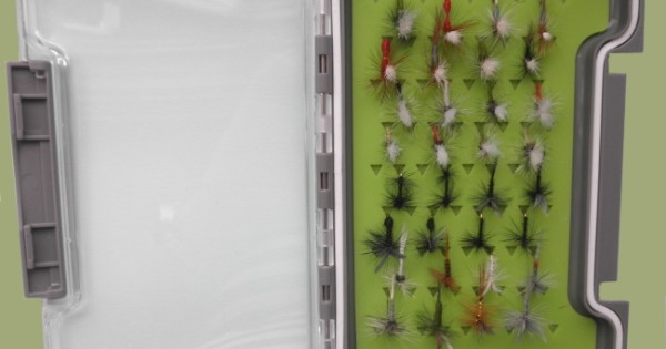boxed fishing flies, silicone insert box Troutflies UK