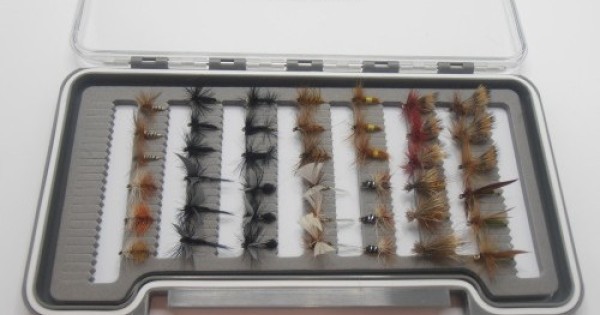 Boxed fishing Flies, dry, fly fishing gift Troutflies UK