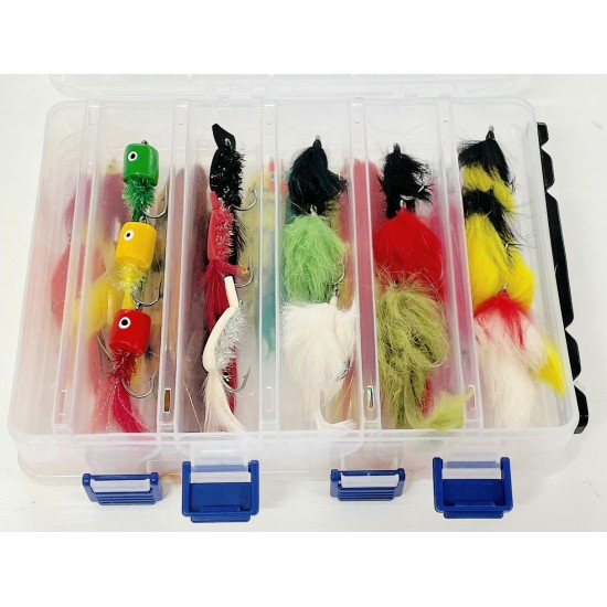 25 Pike Flies in a Lure Case 