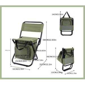 Foldable Chair with Insulated Storage Bag