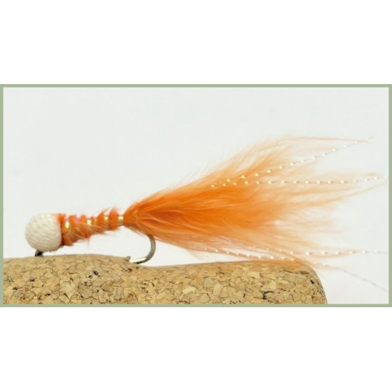 12 Booby Trout Flies Orange,Red and Yellow
