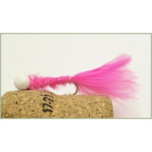12 Booby Trout Flies Pink ,Black and Red