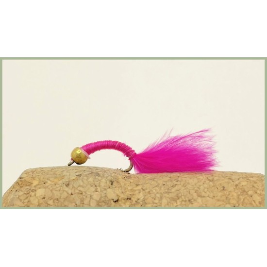Goldhead Copper buzzer - Pink Marabou