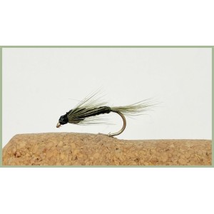 18 Nymph Flies - Black and Olive