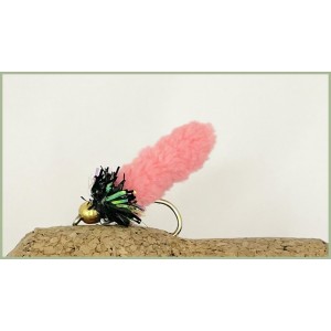 Barbless Mop Fly - Fritz Pink, Goldhead 