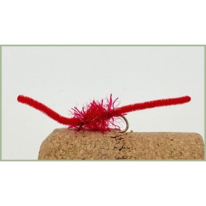 Unweighted Red Chenille Fritz Worm 