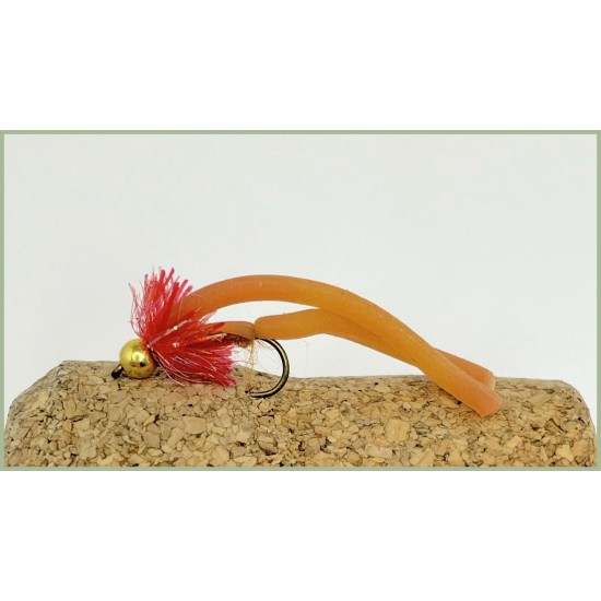 18 Barbless Mixed Squirmy Worm - Goldbead Fritz & unweighted