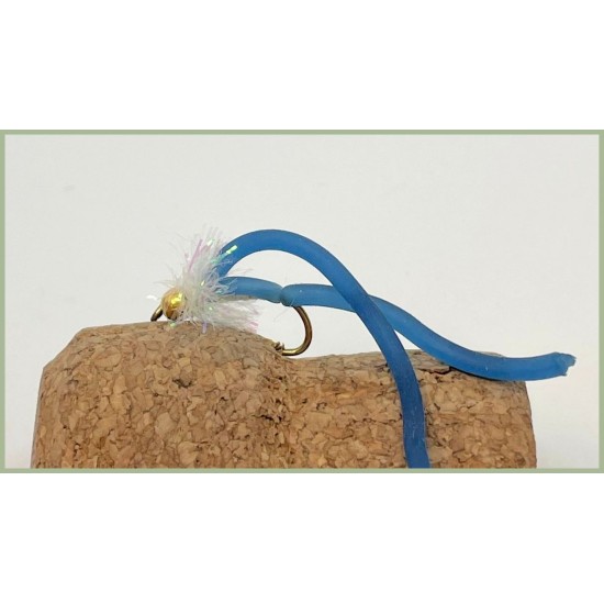 GH Squirmy Blue Worm - White Collar