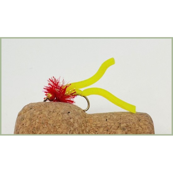 Yellow worm trout fly squirmy fishing flies Troutflies UK