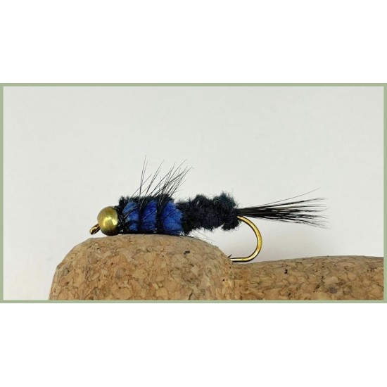 Gold Head Montana blue fshing flies, nymph patterns Troutflies UK