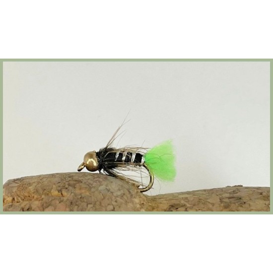 Goldhead Ninphs, 6 X Goldhead Ninfa A Costine Nere E Argento - Foto 9