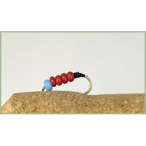 Beaded Buzzer - Red and Blue