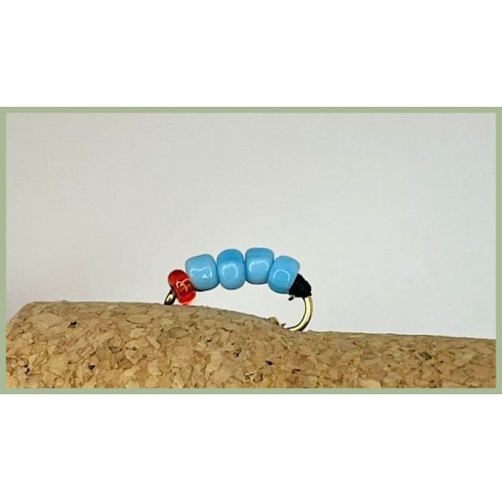 Beaded Buzzer - Blue and Red