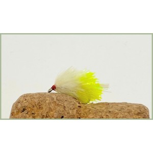 Barbless White / Chartreuse Blob - UV Tail