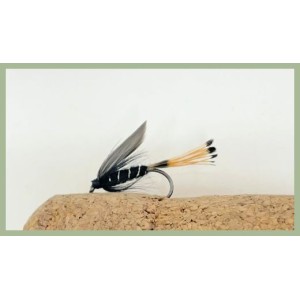 Barbless Blae and Black Wet Fly 