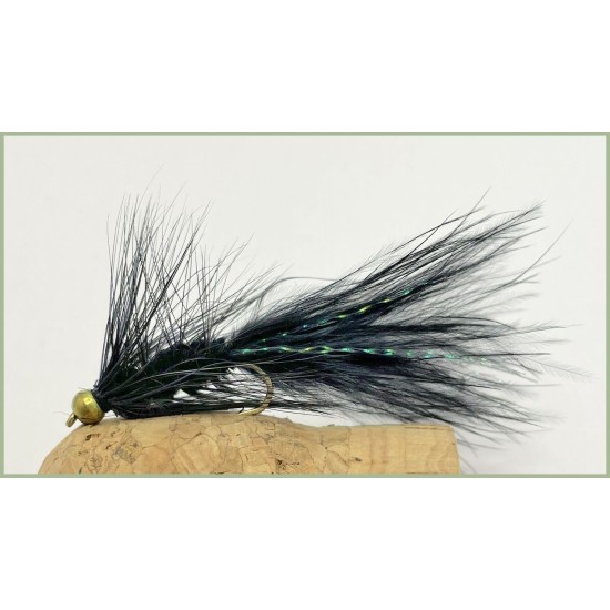 12 GH Woolly Buggers, Black Olive and Red