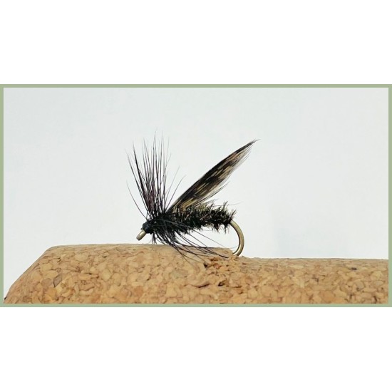 12 Barbless Dry Flies - Griffiths Gnat, Alder & Traditional Ant