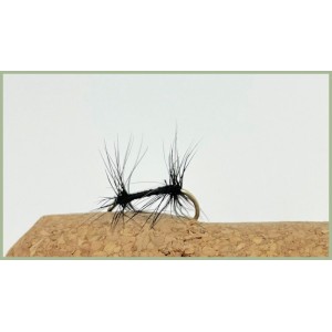 12 Barbless Dry Flies - Spider,Gnat & Knotted Midge