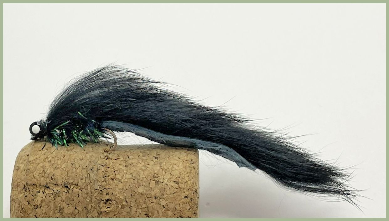 black zonker fishing fly weighted -Troutflies UK