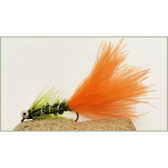 Barbless Olive and Orange Humungous