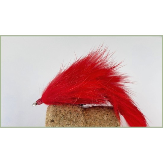 6 UNWEIGHTED Pike Zonker - Red, Black, Olive