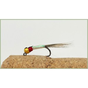 Barbless Black Pearly Dot  Jig
