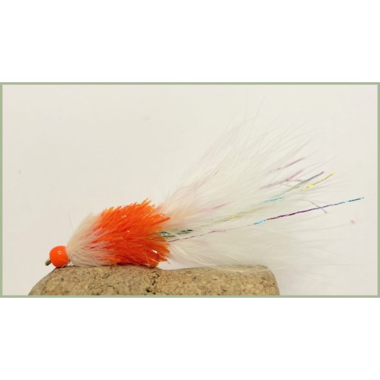 12 Barbless Rainbow Hotheads  - Pink, Orange, Chartreuse 