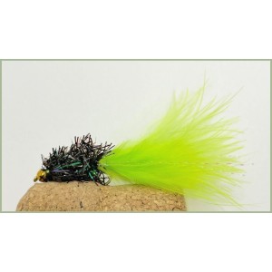 Barbless Goldhead Black Lime Tail Fritz