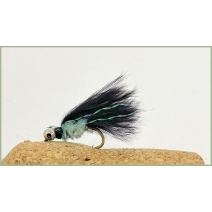Mini Cats Whiskers - Black & Green Chenille