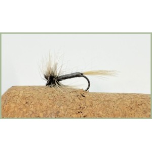 12 BARBLESS Dry Flies - Grey Duster, Adams and Moth