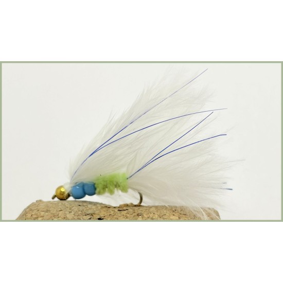 Barbless Beaded Blue Flash Cats Whiskers