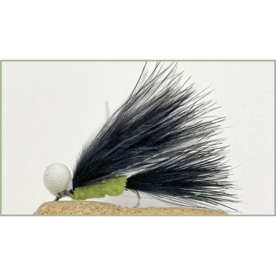 Black Booby cats whisker Lure Fishing Flies - Troutflies UK