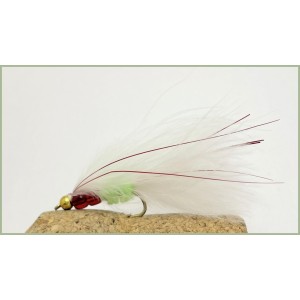 Barbless Beaded Red Flash Cats Whiskers