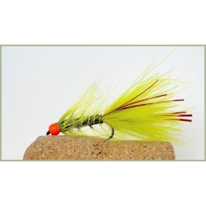 Barbless Hothead Flash Damsel - Olive/Red