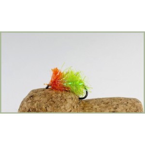 Barbless Two Tone Blob - Lime  and Orange
