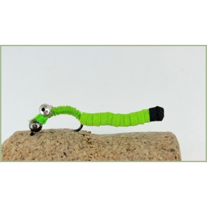 BARBLESS Carp Worm Chartreuse 