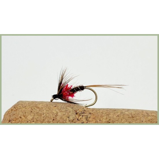 6 Mosche Da Pesca REFF Skinny Diawl Bach – Taglia 12 – Amo Senza Ardiglione – Costola Rossa - Foto 5