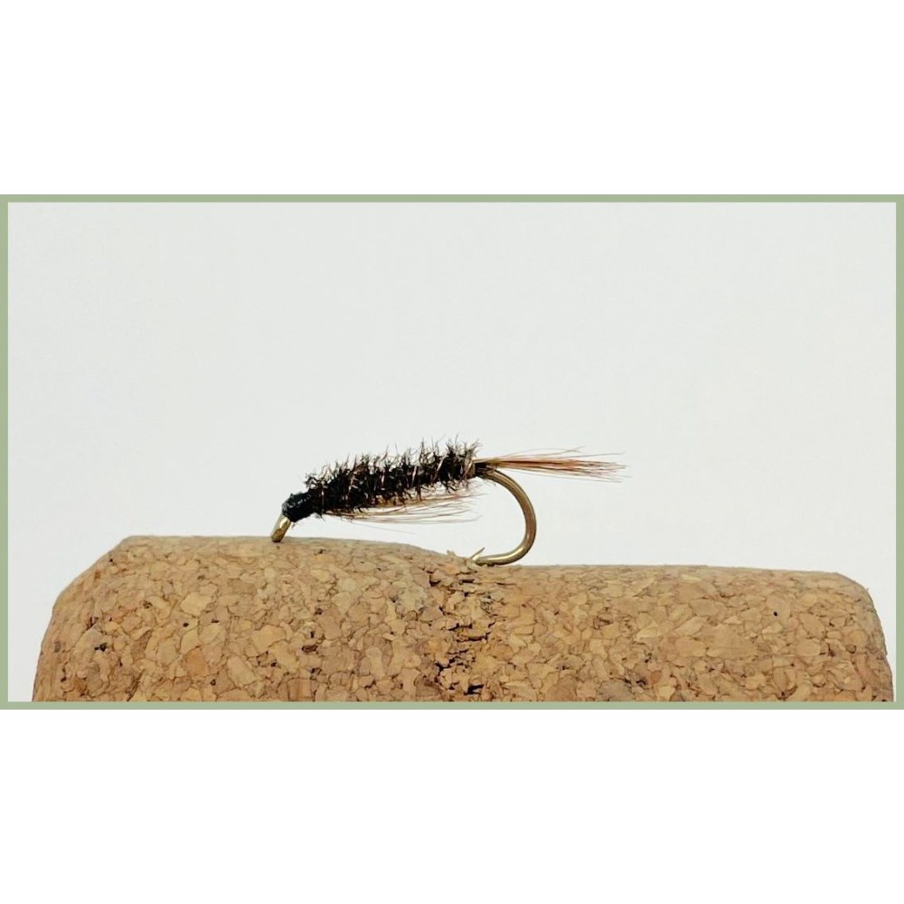 6 Mosche Da Pesca REFF Barbless - Skinny Diawl Bach Costa Rossa - Taglia 12