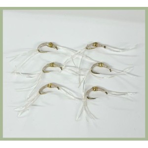 6 White Centre Bead Buzzer SIZE 10 PACK I - CLEARANCE 