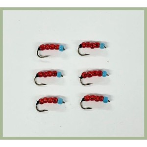 6 Beaded Buzzer - Red and Blue PACK R - CLEARANCE 