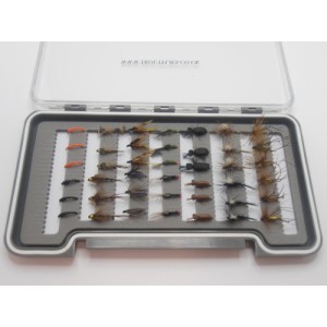 42 Barbless Favourites Box - Dries, Wets, Goldhead Nymph and Buzzers