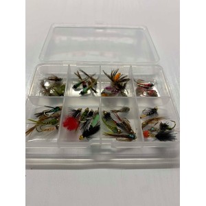 40 Goldhead and Tungsten Nymph Flies - Compartment Pocket Box