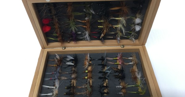 Traditional Wooden Fly Box - TROUTFLIES UK